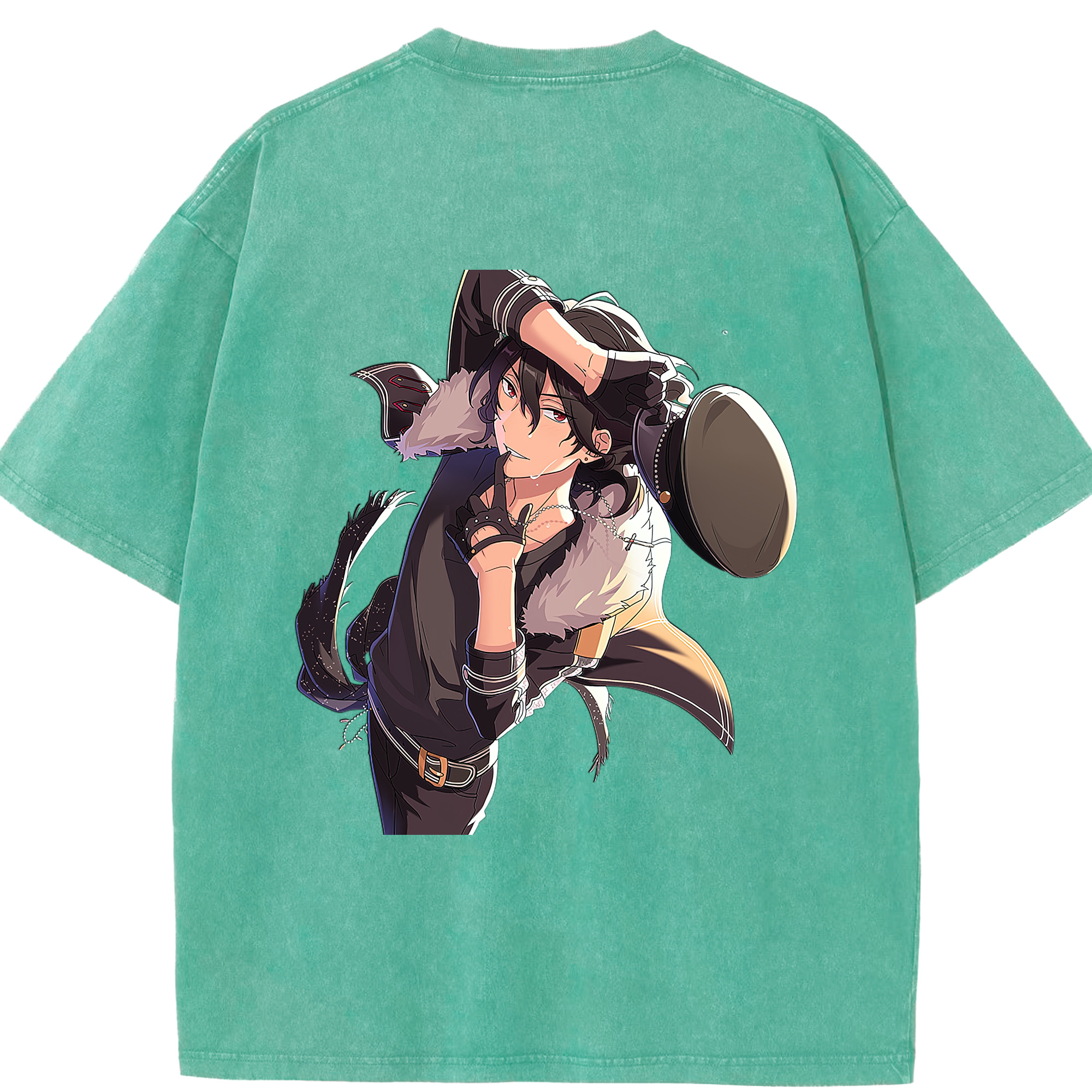 （画像用） あんさんぶるスターズ! Ensemble Stars 綿100% ヴィンテージ風 半袖Tシャツ（背面プリント）